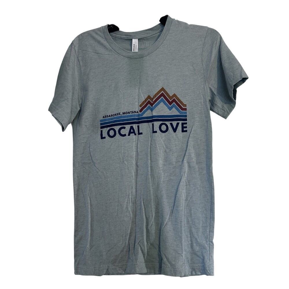 Absarokee Montana Local Love Light Mint Green Small Tshirt NWT